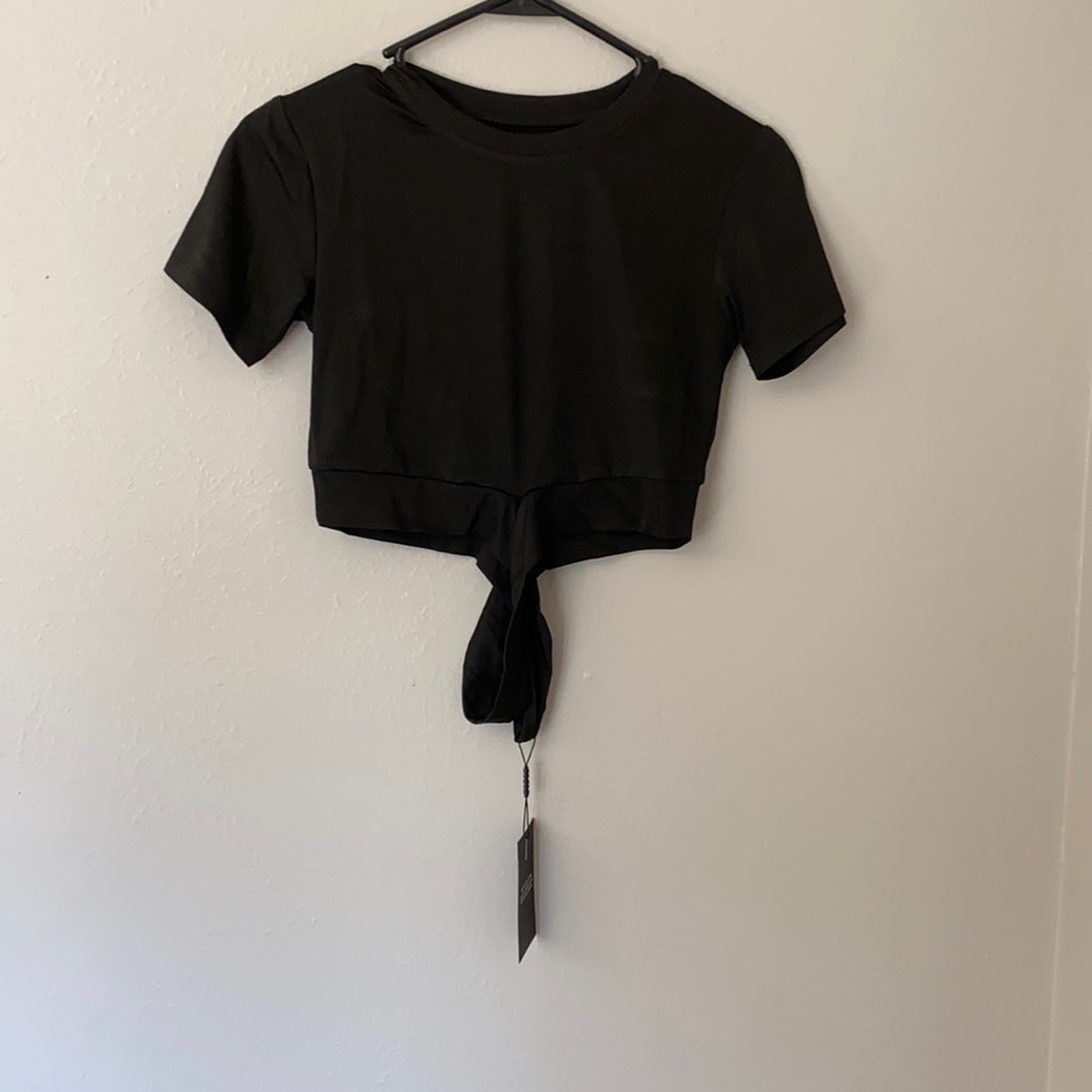 NWT Black NVGTN Cropped Tee